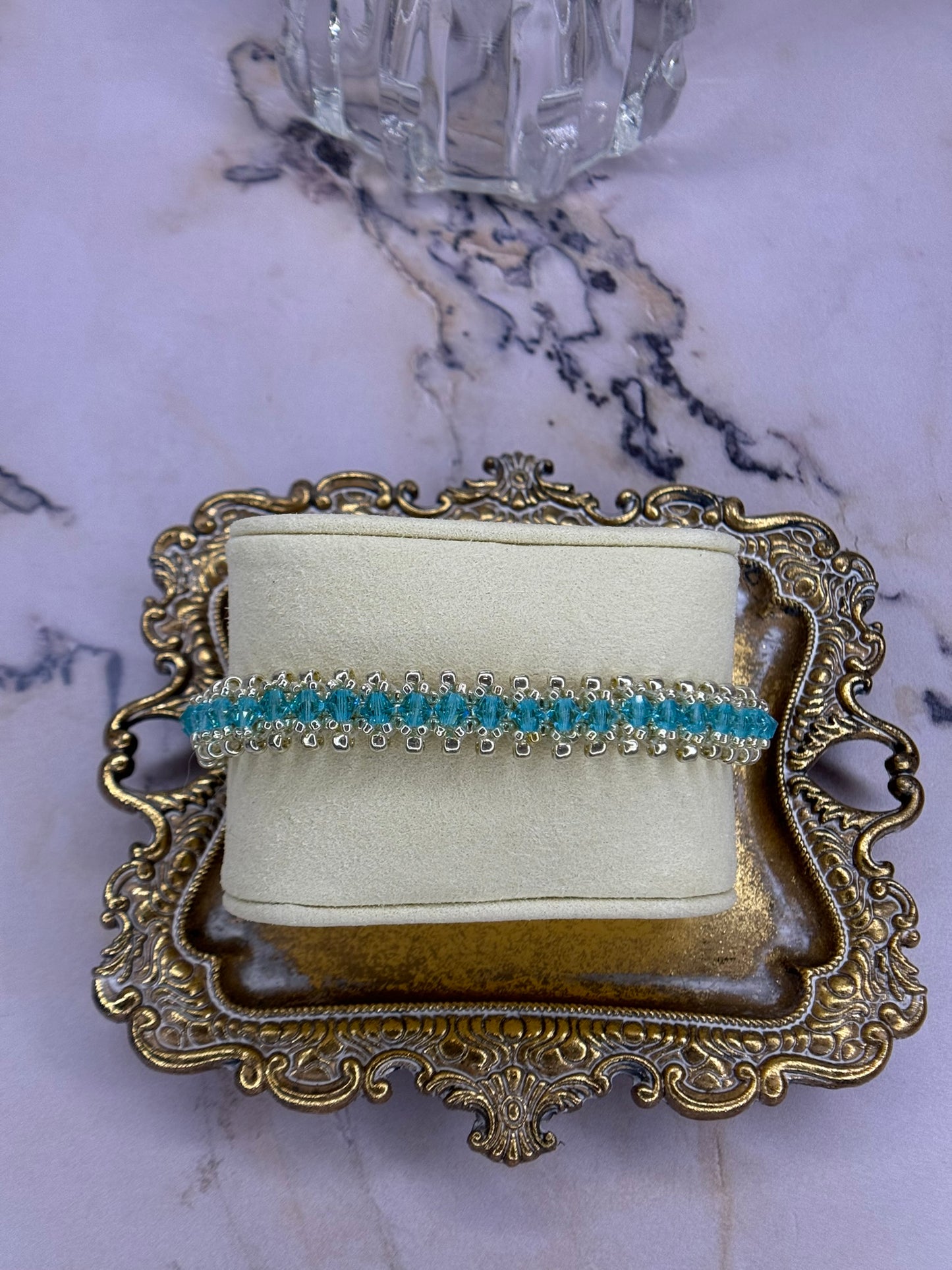 Aqua Swarovski Bracelet